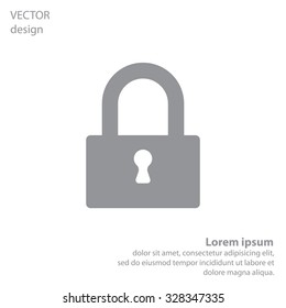 Padlock icon, vector illustration