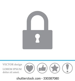 Padlock icon, vector illustration