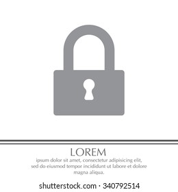 Padlock icon, vector illustration