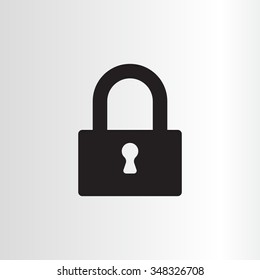 Padlock icon, vector illustration