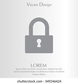 Padlock icon, vector illustration
