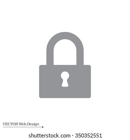Padlock icon, vector illustration