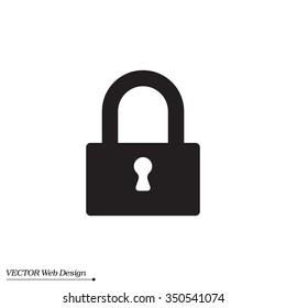 Padlock icon, vector illustration