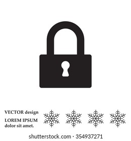 Padlock icon, vector illustration