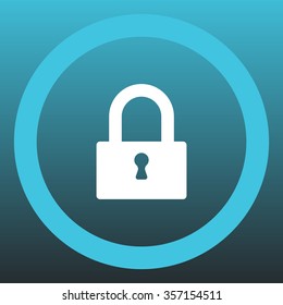 Padlock icon, vector illustration