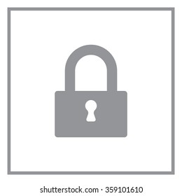Padlock icon, vector illustration