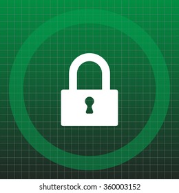 Padlock icon, vector illustration