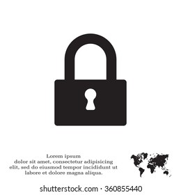 Padlock icon, vector illustration