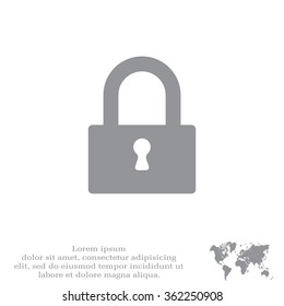 Padlock icon, vector illustration