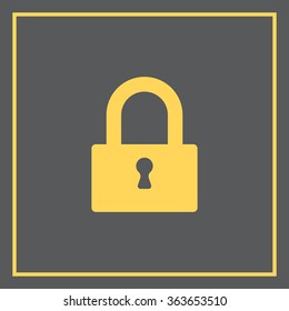 Padlock icon, vector illustration