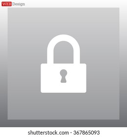 Padlock icon, vector illustration