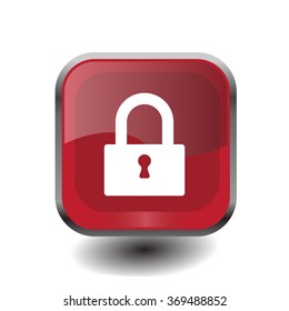 Padlock icon, vector illustration
