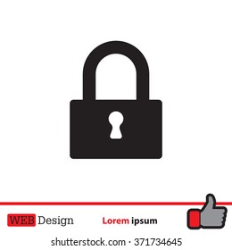 Padlock icon, vector illustration
