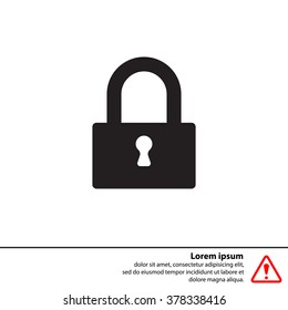 Padlock icon, vector illustration