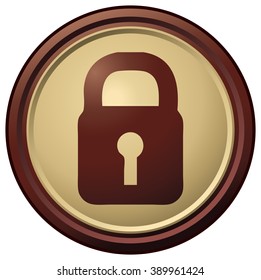 Padlock Icon, Vector Illustration. 