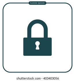 Padlock icon, vector illustration
