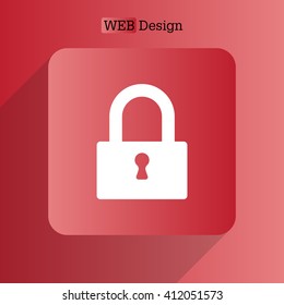 Padlock icon, vector illustration