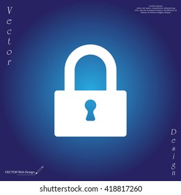 Padlock icon, vector illustration