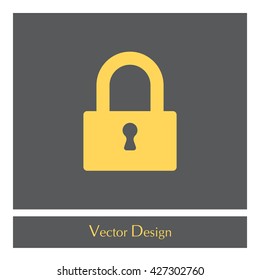 Padlock icon, vector illustration