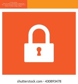 Padlock icon, vector illustration
