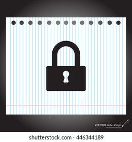 Padlock icon, vector illustration
