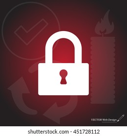 Padlock icon, vector illustration