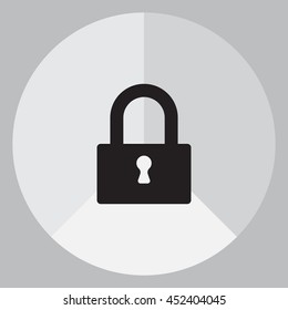 Padlock icon, vector illustration
