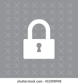 Padlock icon, vector illustration