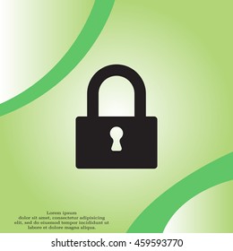 Padlock icon, vector illustration