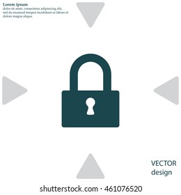 Padlock icon, vector illustration