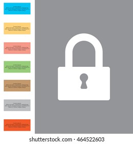 Padlock icon, vector illustration