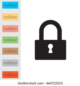 Padlock icon, vector illustration
