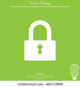 Padlock icon, vector illustration