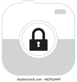 Padlock icon, vector illustration
