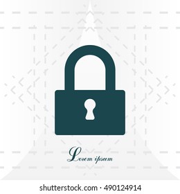 Padlock icon, vector illustration