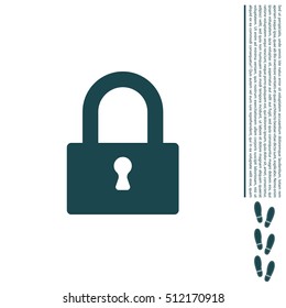 Padlock icon, vector illustration