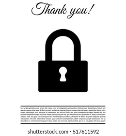 Padlock icon, vector illustration