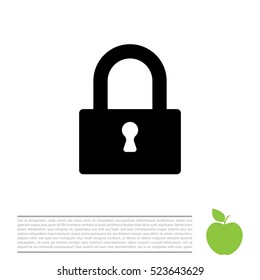 Padlock icon, vector illustration