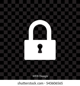 Padlock icon, vector illustration