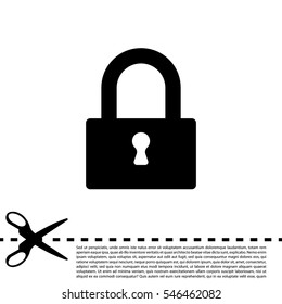 Padlock icon, vector illustration