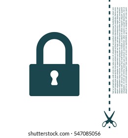 Padlock icon, vector illustration