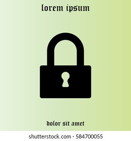Padlock icon, vector illustration