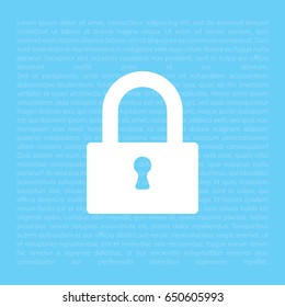 Padlock icon, vector illustration