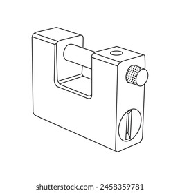 Vorhängeschloss-Symbol Vektorillustration Design