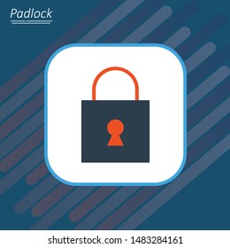 Padlock icon , Vector illustration flat design 