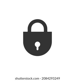 padlock icon, vector illustration. Flat design style. vector padlock icon illustration isolated on White background