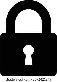 Padlock icon vector illustration. Flat design style eps 10.