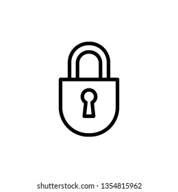Padlock Icon Vector Illustration Logo Template