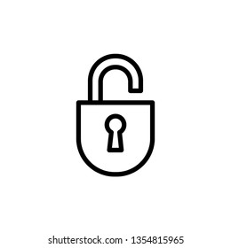 Padlock Icon Vector Illustration Logo Template