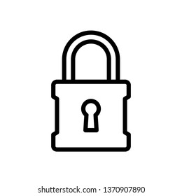Padlock Icon Vector Illustration Logo Template